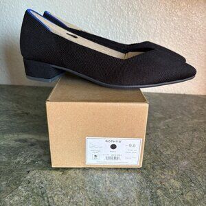 ROTHY’S The High Point Black Flexible Slip On Pointed Toe Low Heels